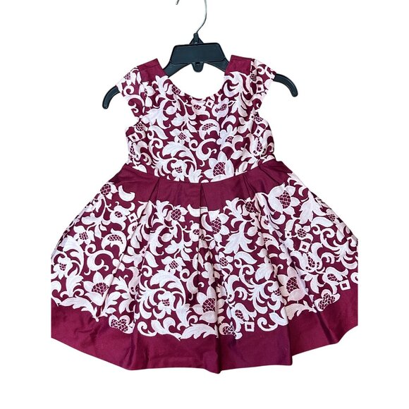 Janie and Jack Cranberry Collection Lace Print Dress 6-12 M - Picture 2 of 6
